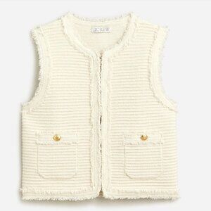 J. Crew Textured Vest in Fine Boucle, SIze S EUC